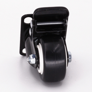 Plaque de fixation universelle rigide pivotante avec <span class=keywords><strong>frein</strong></span> pour roulettes de 2 pouces, en PVC noir, pour chaise de bureau et roulettes de réfrigérateur - Product Image 6