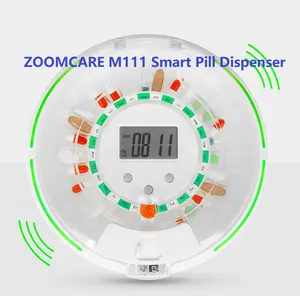 ZOOMCARE M111 bluetooth smart pill dispenser con allarme 7 giorni e 4 volte 28 scomparti portapillole