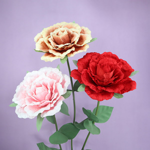 Decoración de Boda, Rosa de Franela Artificial, Fondo de Escenario Grande, Diseño de Escaparate de Centro Comercial, Flor Artificial Teñida - Product Image 3