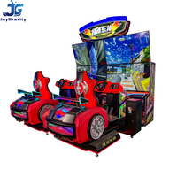 Simulateur de course automobile populaire pour centre d'attractions, deux joueurs, 4 écrans, expérience immersive pour tous les âges
