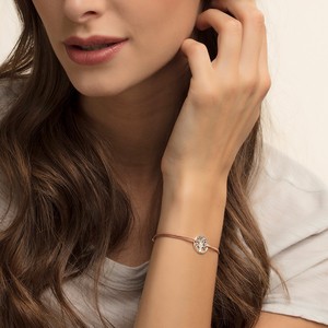 <span class=keywords><strong>Bracelet</strong></span> à breloques rond ajustable tendance, fait main, gravé au laser, en acier inoxydable, <span class=keywords><strong>avec</strong></span> cordon ciré, pour femmes - Product Image 2