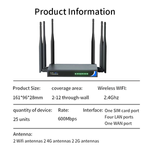 Routeur 4G LTE externe sans fil avec emplacement pour carte SIM, port Ethernet, routeur sans fil 4G de qualité industrielle, Wifi 2.4G plus rapide et plus puissant - Product Image 3