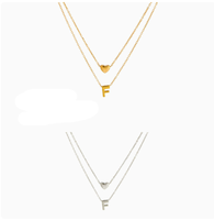 Collar con Letras del Alfabeto en Forma de Corazón de Acero Inoxidable, Venta al Por Mayor de Fábrica, para Hombres y Mujeres, Accesorios Transfronterizos