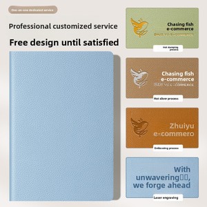 SYC Litchi Grain Pattern Gift Notebook Soft Cover Thread-sewn Bound <strong>A5</strong> Leather Thickened Minimalist <strong>Notepad</strong> 100 Sheets - Product Image 2