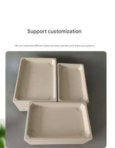 Kit de platos desechables ecológicos de pulpa para sushi, bandeja de servir, platos y tazones para fiestas en casa - Product Image 4