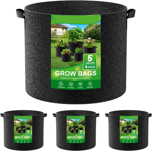 Bolsas de cultivo para plantas de 3, 5, 7, 10, 15, 20, 25 y 30 galones, macetas de tela resistentes, bolsas de jardín no tejidas, bolsas reutilizables para plantas - Product Image 1