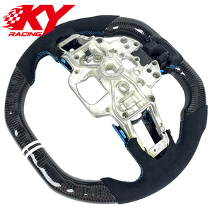 Volant de course en cuir et fibre de carbone, accessoires auto personnalisés pour Ford Mustang S550 GT350 500 Shelby 2015-2023 - Product Image 3
