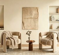 Fauteuil d'appoint moderne en stock aux États-Unis, fauteuil simple de designer à accoudoirs incurvés, fauteuil de salon en velours pour chambre à coucher