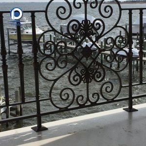Recinzione Ornamentale Prima Tagliata al <span class=keywords><strong>Laser</strong></span>, Ingresso in Metallo Fatto a Mano con Dettagli a Spirale, <span class=keywords><strong>Ringhiera</strong></span> Tradizionale in Ferro Battuto - Product Image 1