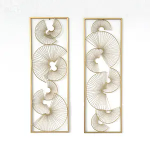 Elegant Gold Metal Semicircle Mirrors Decor Wall Makeup Mirror For Home