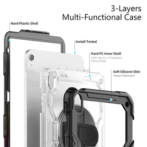 Housse transparente pour <span class=keywords><strong>iPad</strong></span> <span class=keywords><strong>10</strong></span><span class=keywords><strong>ème</strong></span> <span class=keywords><strong>génération</strong></span> <span class=keywords><strong>10</strong></span>.9 pouces antichoc intégré bandoulière rotatif béquille protecteur d'écran - Product Image 6