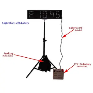 Jhering extérieur programmable Sport minuterie simple face LED grand chronomètre Marathon course compte à rebours horloge