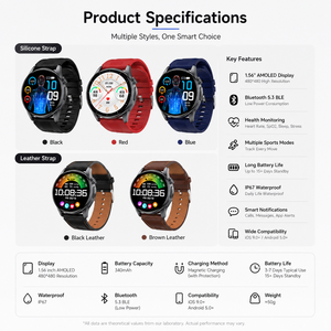 2026นาฬิกาอัจฉริยะ S200เครื่องปั๊มลม BP เทรนด์ ECG AMOLED สำหรับการติดตามสุขภาพประจำวันและการดูแลสุขภาพของครอบครัว - Product Image 5