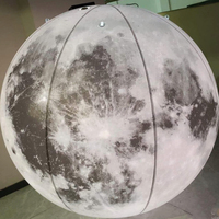 Décoration de fête sur le thème de l'espace gonflable géant, ballons gonflables planètes / Modèle LED suspendu de la Terre, de la Lune et des neuf planètes