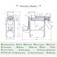 Appelbiet Maken Commerciële Machine Fruitpulper Caraud Melk Juicer Kleine Kokospers Sap Machine