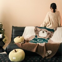 Weihnachts-Kuscheldecke AU-Größe Leichtgewichtige Weiche Sherpa-Fleece Wendbare Decke im Nordischen Stil Dekorative Couch-Sofa-Bett-Decke