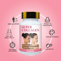 Capsule de collagène blanchissant à la vitamine C OEM ODM capsule de marque privée de beauté acide végétarien pour les soins de la peau