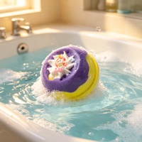 Bombes de bain effervescentes OEM bio, véganes, sans alcool, avec jouet surprise, personnalisables sirène, marque privée, parfum/couleur sur mesure pour enfants