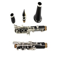 Bb Clarinet 17-Keys ABS Material Professional Performance Black Clarinet Durable Sturdy Woodwind Instrument for Musicians