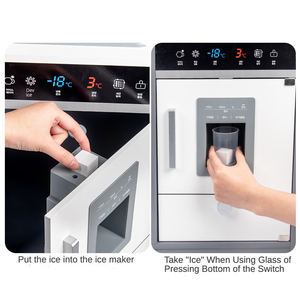 Kitchen Toys Children Kitchen Play Set White And Gray Large Refrigerator <strong>Cooking</strong> Set With Lights And Sounds
