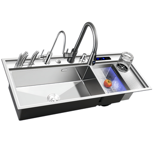 Fregadero de Cocina Inteligente Moderno Multifuncional con Control Táctil, Mezclador de Agua Fría y Caliente, Fregadero de Cocina de Acero Inoxidable 304 en Oferta - Product Image 2