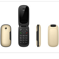 Teléfono Flip GSM con Pantalla TFT de 1.77 Pulgadas, Doble SIM, Teclado, Radio FM, Idioma Francés/Español, Cámara, Funciones Básicas, Logotipo Personalizado, Comunicación Diaria