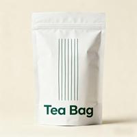 Sacs en mylar en feuille d'aluminium thermoscellés avec logo personnalisé vente en gros 100% sachet plat compostable emballage individuel de sachet de thé