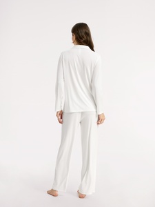 Fábrica de Pijamas OEM ODM, Pijamas de Modal y Elastano para <span class=keywords><strong>Mujer</strong></span>, Ropa de Dormir Suave de Algodón y Bambú para <span class=keywords><strong>Mujer</strong></span> - Product Image 4