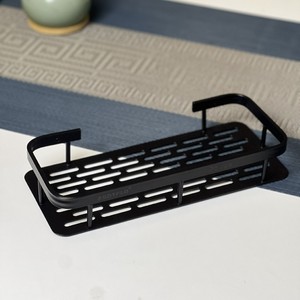 Scaffale da bagno in acciaio a parete in stile moderno ripiano ad angolo rifinito in alluminio per wc e lavabo - Product Image 4