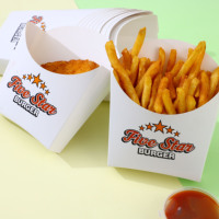 Nouveau produit Boîte en carton sulfurisé laminé mat et enduit UV pour frites frites pour le stockage des sushis et des aliments