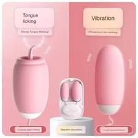 Vibrador de Lengua para Mujeres, Mini Vibrador Tipo Huevo, Juguetes Sexuales, Estimulación Clitoriana y Anal, Vibrador Rosa, Fábrica de Artículos para Adultos