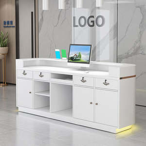 모던 소형 대리석 금속 레지 뷰티 살롱 바 접수 데스크 커스텀 컬러 프런트 데스크 - Product Image 2