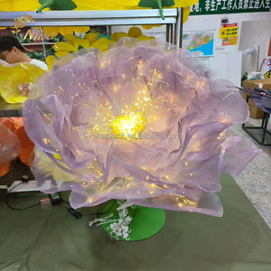 Usine NIKA faite à la main pour mariage et fête d'anniversaire décorative ouverture automatique Led fleur géante avec lumière - Product Image 2
