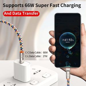สายคล้องคอพร้อมสายชาร์จเร็ว 2-in-1 PD 66W สำหรับโทรศัพท์มือถือ พร้อมคลิปหนีบ iPhone 15 สายคล้องคอแบบไขว้ - Product Image 6