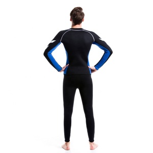 Due pezzi 3Mm costume da bagno Modulare da sub da uomo e donna 2 pezzi pietra calcarea con Zip anteriore in Neoprene costume da surf - Product Image 4
