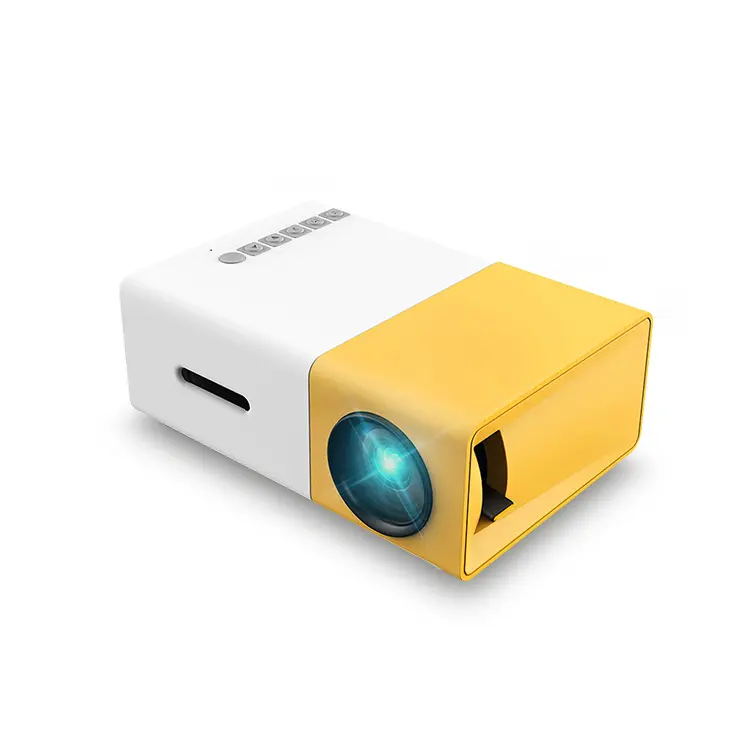 Yellow Black Color Home Mini LCD Portable Smart Pocket Cinema Video Projector YG300