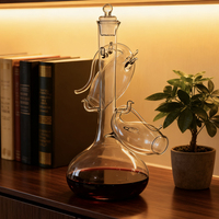 Meilleures ventes de bouteilles de vin en verre transparent au design unique de 1000 ml en gros