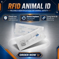 Microchip RFID NFC T5577 EM4305 de 134.2 Khz para Identificación Animal, Etiquetas Nano para Mascotas con Jeringa, Resistentes al Agua, para Uso en Hoteles