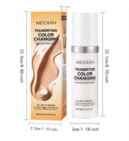 Fond de Teint Liquide Changeant de Couleur Prêt à Expédier, Correcteur 2-en-1 Hydratant Fini Naturel, Base de Maquillage Expédition Rapide