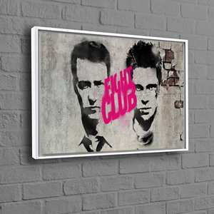 Grande Decorazione Murale, <span class=keywords><strong>Arte</strong></span> Graffiti, <span class=keywords><strong>Arte</strong></span> Fight Club, Decorazione per Man Cave, Opera d'<span class=keywords><strong>Arte</strong></span> per Soggiorno - Product Image 4