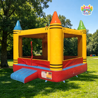 Grand château gonflable gris d'occasion de qualité commerciale pour enfants et adultes avec souffleur