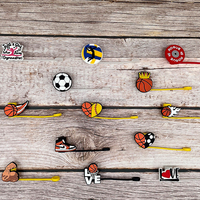 Accessoires de bar : Capuchons de paille personnalisés en PVC et silicone, motifs Basketball, Football, Gym, Sneakers, Stanley Tumblers