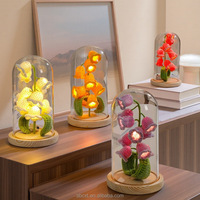 Lampe de chevet florale en crochet fait main, motif muguet, en fil, décoration de table, cadeau de remerciement pour enseignant, vente en gros