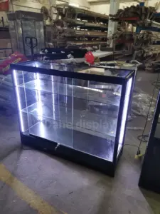 Factory Direct Sale 70 Inch Tobacco Shop Display Counter Glass Display Showcase Lockable With Light For Smoke Shop