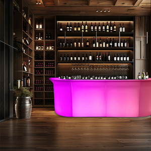 ריהוט מודרני נייד לבר, דלפק מיני בר ביתי מעוצב עם תאורת לד למועדוני לילה וטרקלינים - Product Image 5