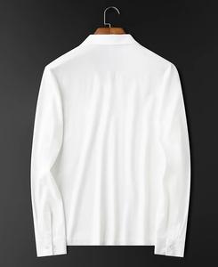 <span class=keywords><strong>M</strong></span>-4XL erkek High-end elastik dikişsiz yakalı tişört v yaka uzun kollu Polo GÖMLEK Slim Fit üst - Product Image 5