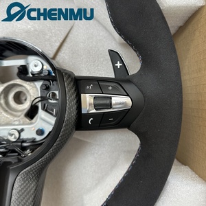 Volante de Fibra de Carbono y Cuero Nappa para <span class=keywords><strong>BMW</strong></span> F30 F10 F15 F36 F01 F20 F22 F25 F31 F32 M3 M4 M5 M6 X1 X2 X3 X4 X5 <span class=keywords><strong>X6</strong></span> - Product Image 3