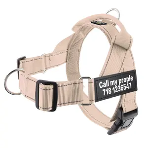 Manufacturers Custom Adjustable Nylon Dog Harness Broadened Nylon Ribbon Large Dogs Nylon Pet Vest With Control Handle
