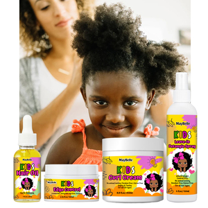 Nhãn Hiệu Riêng Hữu Cơ Trẻ Em Tóc Tăng Trưởng Dầu Cạnh Điều Khiển Để lại Trong Điều Hòa Phun Trẻ Em Tóc Xoăn Mịn Dưỡng ẩm Kiểu dáng Kit - Product Image 1