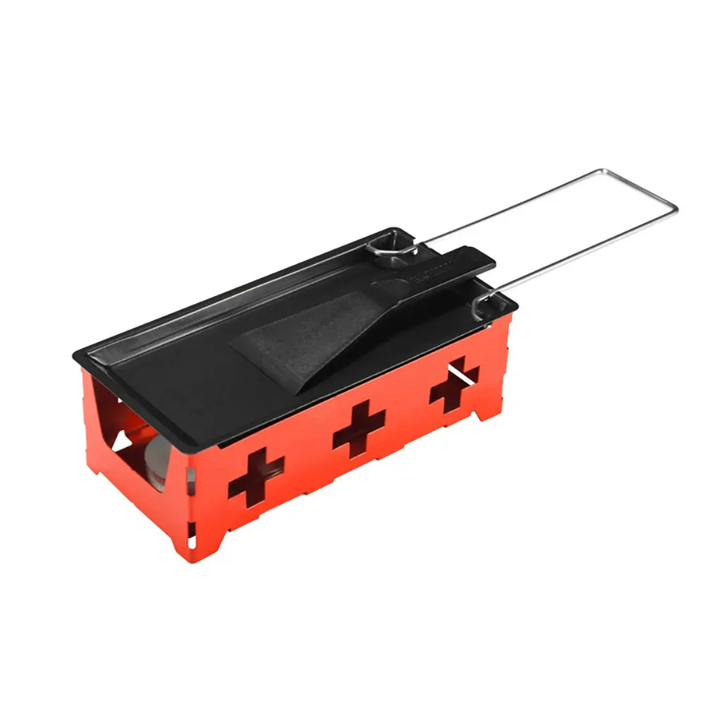 Manche Acier Rouge Set (Sans Bougies)